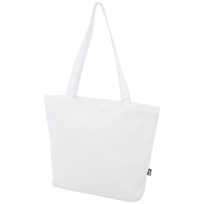 Picture of PANAMA GRS RECYCLED ZIPPERED TOTE BAG 20L in White