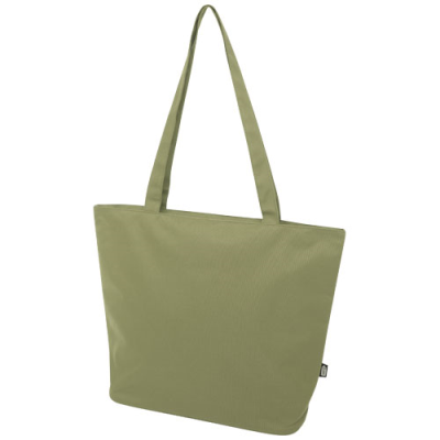 Picture of PANAMA GRS RECYCLED ZIPPERED TOTE BAG 20L in Olive.