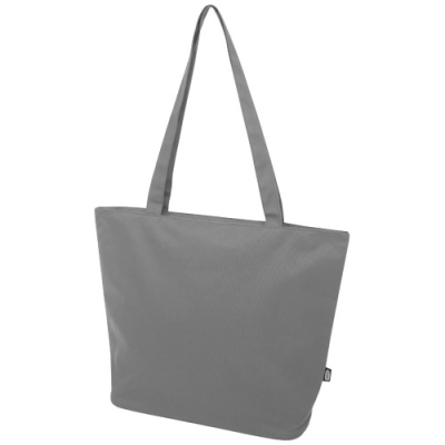 Picture of PANAMA GRS RECYCLED ZIPPERED TOTE BAG 20L in Grey.