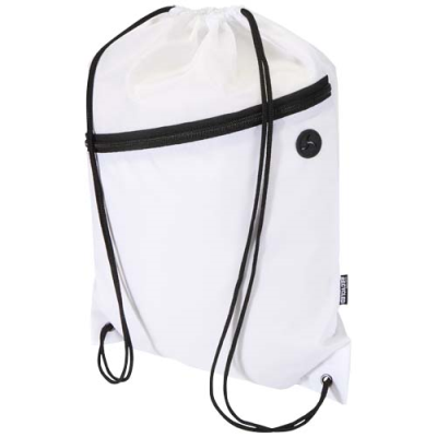 Picture of ORIOLE RPET DRAWSTRING BAG with Zip Front Pocket 5L