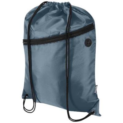 Picture of ORIOLE RPET DRAWSTRING BAG with Zip Front Pocket 5L