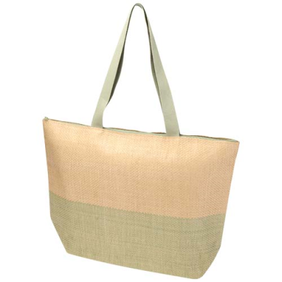 Picture of RHYTHM STRAW PAPER LARGE ZIP TOTE BAG 21L