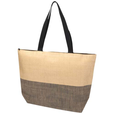 Picture of RHYTHM STRAW PAPER LARGE ZIP TOTE BAG 21L