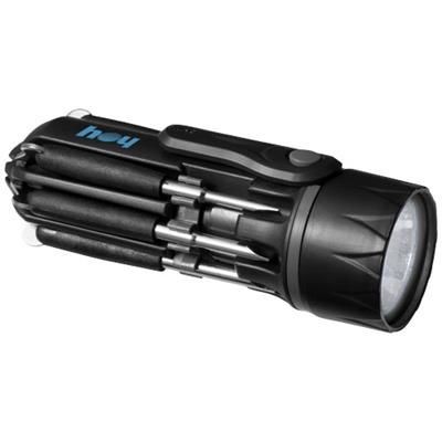 Picture of SPIDEY 8-IN-1 SCREWDRIVER with Torch in Black Solid