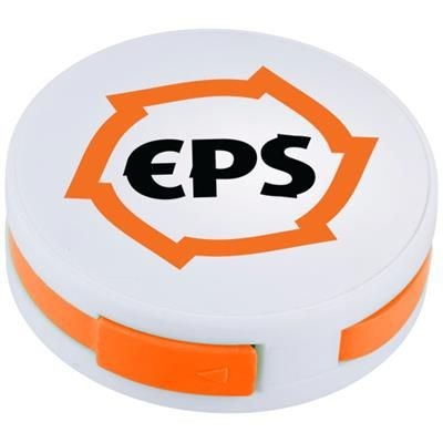 Picture of ROUND 4-PORT USB HUB in White Solid-orange