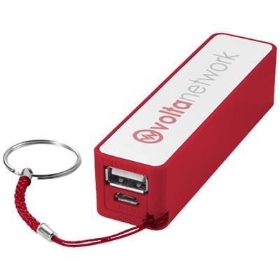 Picture of JIVE 2000 MAH POWER BANK in Red-white Solid