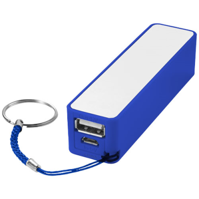 Picture of JIVE 2000 MAH POWER BANK in Royal Blue-white Solid
