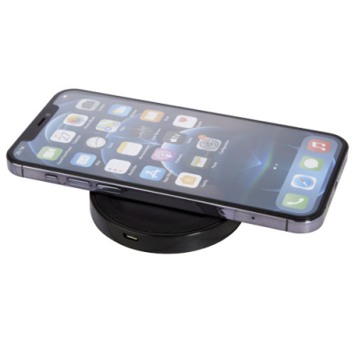 Picture of FREAL 5W CORDLESS CHARGER PAD in Shiny Black & Solid Black.