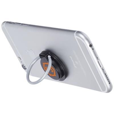 Picture of LOOP RING AND MOBILE PHONE HOLDER in Black Solid