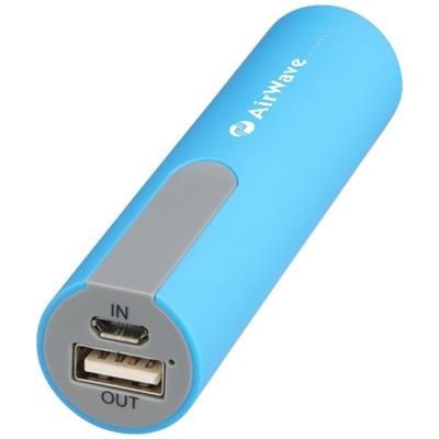 Picture of JINN 2200 MAH POWER BANK with Rubber Finish in Light Blue