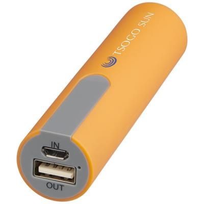 Picture of JINN 2200 MAH POWER BANK with Rubber Finish in Orange