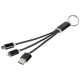 Picture of METAL 3-IN-1 CHARGER CABLE with Keyring Chain