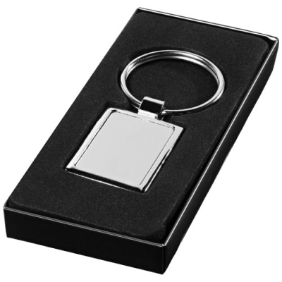Picture of SERGIO RECTANGULAR METAL KEYRING CHAIN in Silver