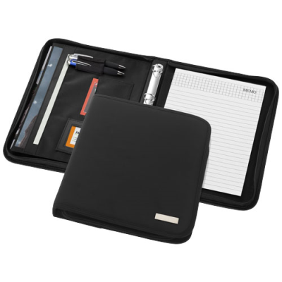 Picture of STANFORD DELUXE A4 ZIPPERED PORTFOLIO in Solid Black