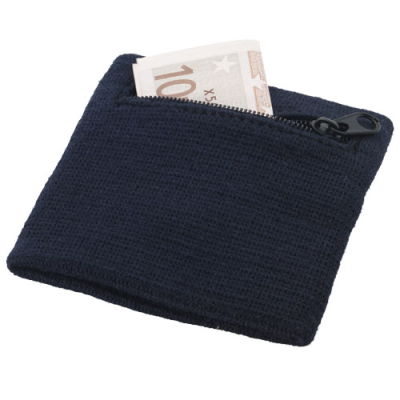 Picture of BRISKY PERFORMANCE WRIST BAND with Zippered Pocket in Navy.