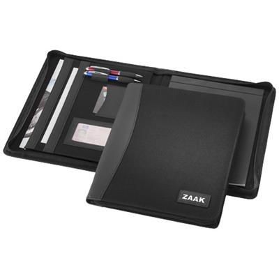 Picture of CARDIFF A4 ZIPPERED PORTFOLIO in Black Solid