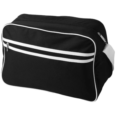 Picture of SACRAMENTO 2-STRIPE MESSENGER BAG in Black Solid