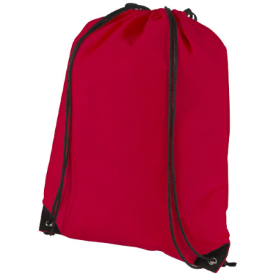 EVERGREEN NON-WOVEN DRAWSTRING BACKPACK RUCKSACK 5L in Red.