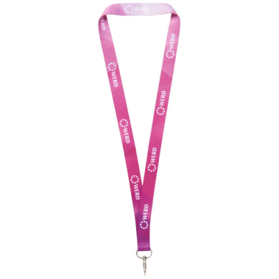 Picture of LANA SUBLIMATION LANYARD -DOUBLE SIDE in White.