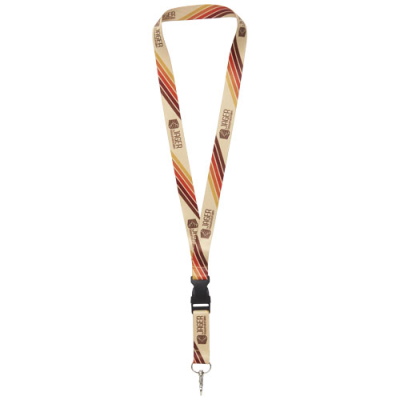 Picture of BUCKS SUBLIMATION LANYARD - DOUBLE SIDE in White.