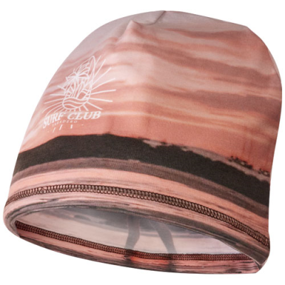 Picture of ELIAN SUBLIMATION RPET BEANIE in White.