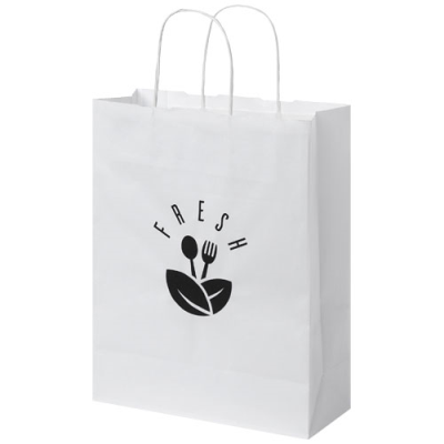 Picture of KRAFT 80 G & M2 PAPER BAG with Twisted Handles - Medium in White.