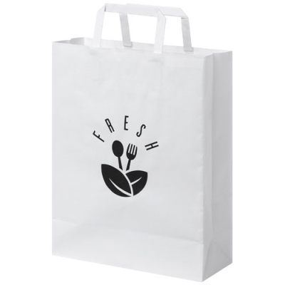 Picture of KRAFT 80-90 G & M2 PAPER BAG with Flat Handles - Medium in White