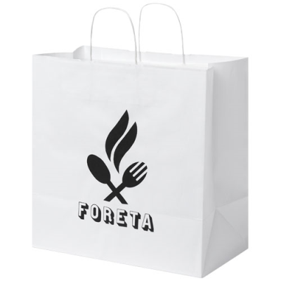 Picture of KRAFT 80-90 G & M2 PAPER BAG with Twisted Handles - x Large in White