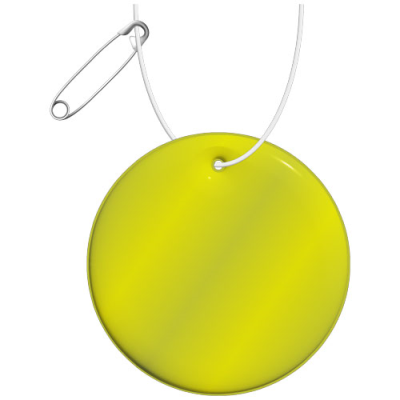 Picture of RFX™ H-16 ROUND M REFLECTIVE PVC HANGER in Neon Fluorescent Yellow.