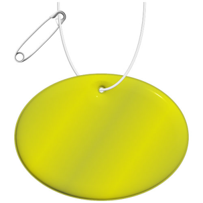 Picture of RFX™ H-12 ROUND L REFLECTIVE PVC HANGER in Neon Fluorescent Yellow