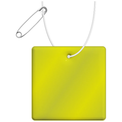 Picture of RFX™ H-16 SQUARE REFLECTIVE PVC HANGER in Neon Fluorescent Yellow.