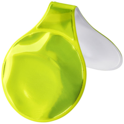 Picture of RFX™ M-10 ROUND REFLECTIVE PVC MAGNET SMALL in Neon Fluorescent Yellow.