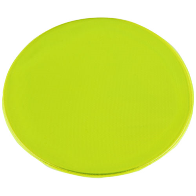 Picture of RFX™ S-09 ROUND M REFLECTIVE PVC STICKER in Neon Fluorescent Yellow.