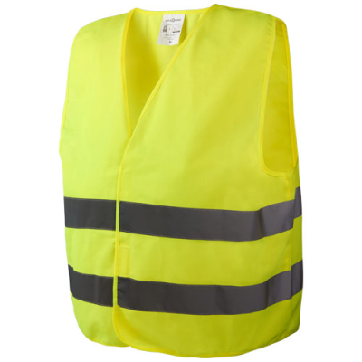 Picture of REFLECTIVE ADULT SAFETY VEST HW2 (XL) in Neon Fluorescent Yellow.