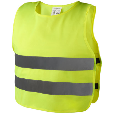 Picture of REFLECTIVE UNISEX SAFETY VEST in Neon Fluorescent Yellow.