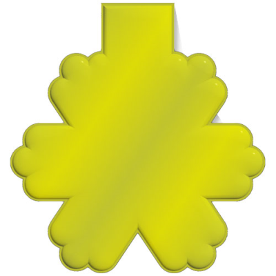 Picture of RFX™ M-10 SNOWFLAKE REFLECTIVE PVC MAGNET in Neon Fluorescent Neon Fluorescent Yellow