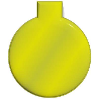 Picture of RFX™ M-10 ROUND REFLECTIVE PVC MAGNET LARGE in Neon Fluorescent Yellow.