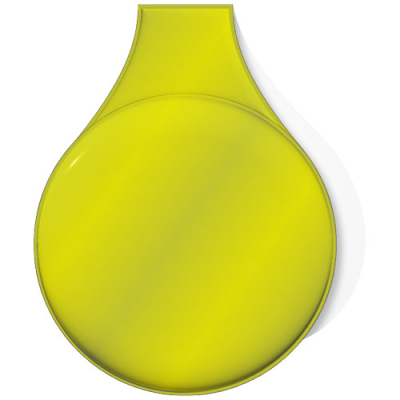Picture of RFX™ M-10 ROUND REFLECTIVE TPU MAGNET SMALL in Neon Fluorescent Yellow.