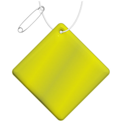 Picture of RFX™ H-09 DIAMOND REFLECTIVE PVC HANGER SMALL in Neon Fluorescent Yellow.