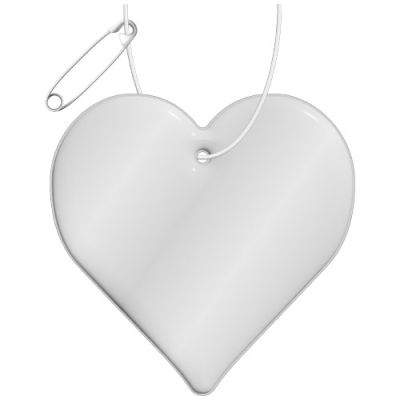 Picture of RFX™ H-09 HEART REFLECTIVE PVC HANGER in White.