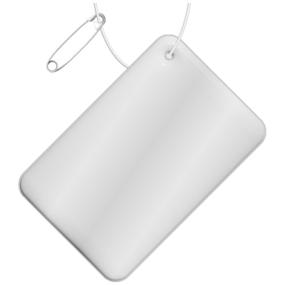 Picture of RFX™ H-10 RECTANGULAR REFLECTIVE PVC HANGER SMALL in White.
