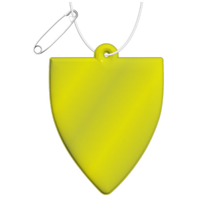 Picture of RFX™ H-12 BADGE REFLECTIVE PVC HANGER in Neon Fluorescent Yellow.