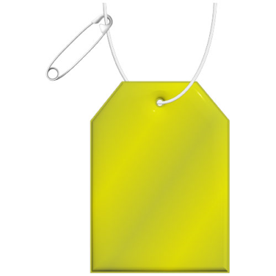 Picture of RFX™ H-12 TAG REFLECTIVE PVC HANGER in Neon Fluorescent Yellow.