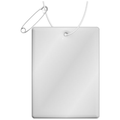Picture of RFX™ H-12 RECTANGULAR REFLECTIVE PVC HANGER LARGE in White.