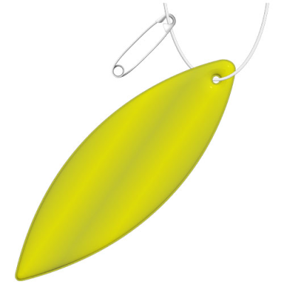 Picture of RFX™ H-12 ELLIPSE REFLECTIVE PVC HANGER in Neon Fluorescent Yellow.