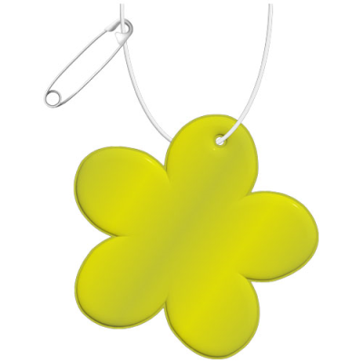 Picture of RFX™ H-13 FLOWER REFLECTIVE PVC HANGER in Neon Fluorescent Yellow.