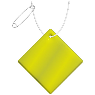 Picture of RFX™ H-20 DIAMOND REFLECTIVE PVC HANGER LARGE in Neon Fluorescent Yellow.