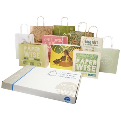 Picture of AGRICULTURAL WASTE AND KRAFT PAPER BAGS SAMPLE BOX in White.