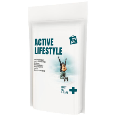 Picture of MYKIT ACTIVE LIFESTYLE FIRST AID with Paper Pouch in White.