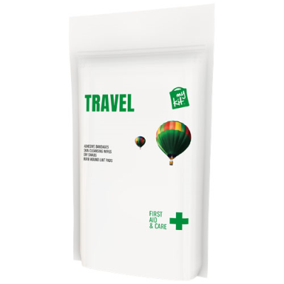 Picture of MYKIT TRAVEL FIRST AID KIT with Paper Pouch in White.